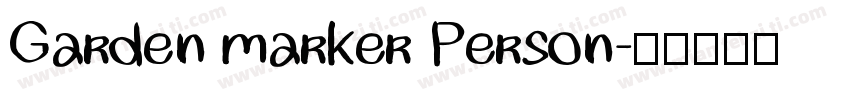 Garden marker Person字体转换